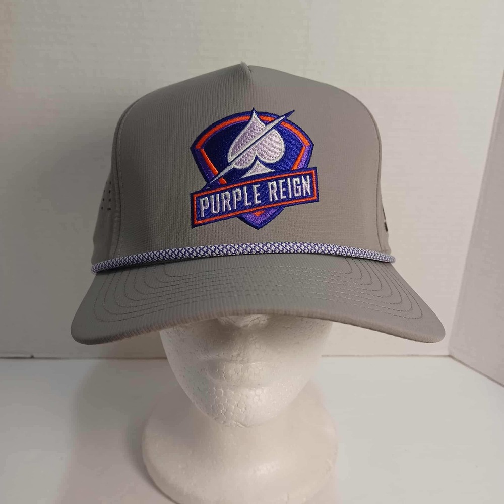 Purple Reign King Cap Hat Adjustable‎ Gray Fitted Adult Golf Style
